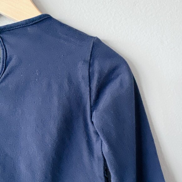 Zara blue long sleeve shirt with bow detail 6-9m - Picture 9 of 12